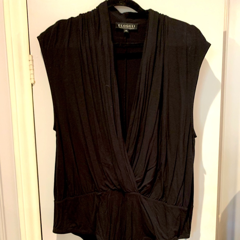 The plunge! Deep V bodysuit by ELOQUII size 16 with snaps to secure. So sexy!
